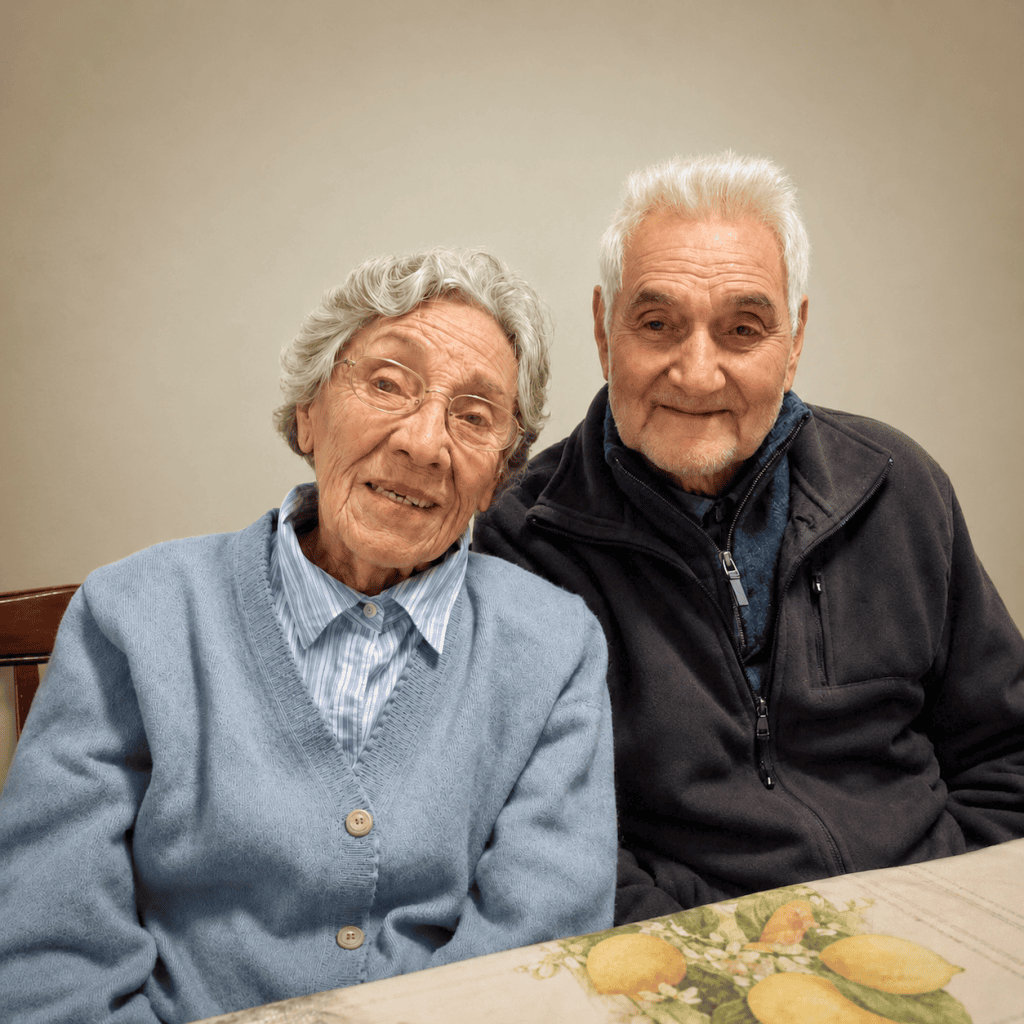 Margarita Campos Escudero y Hernán Espinoza Polanco, matrimonio rancagüino que celebró 70 años de casados.