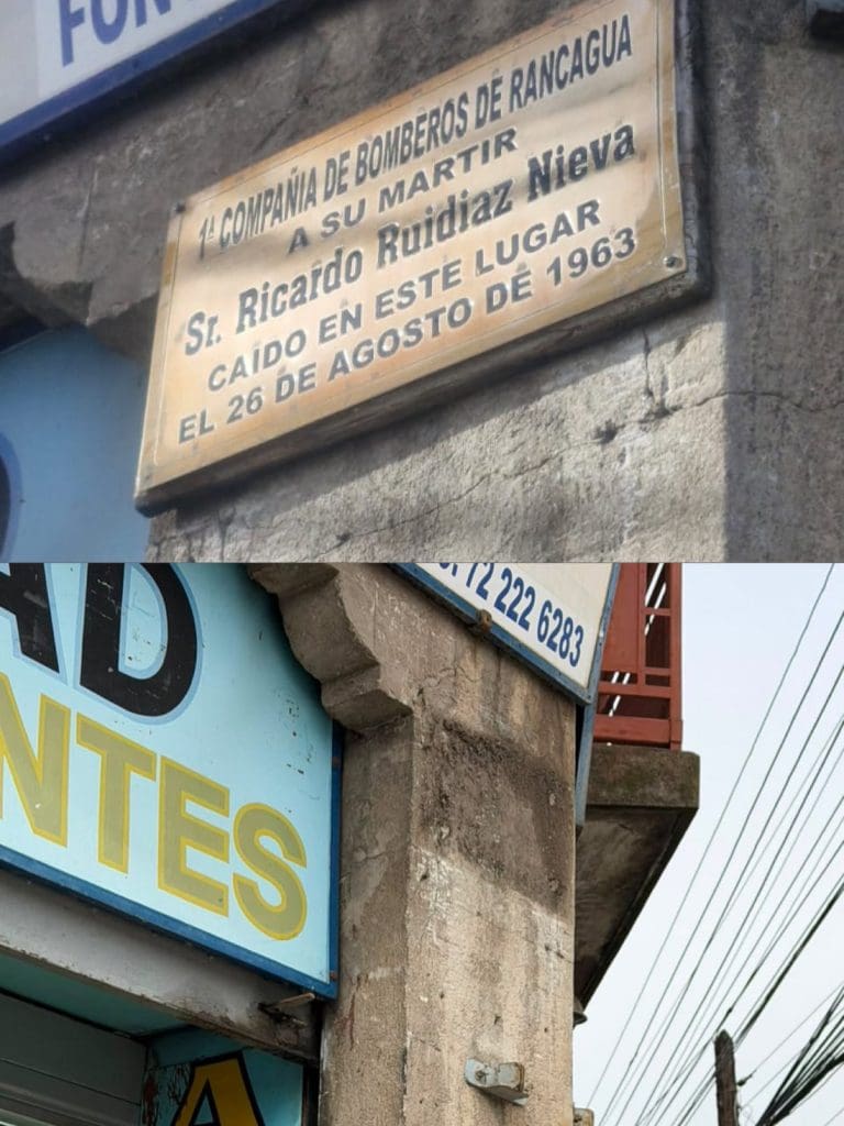 placa a martir de bomberos