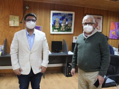 En la foto el alcalde electo de Rancagua Juan Ramón Godoy junto al director de El Rancagüino Alejandro González.