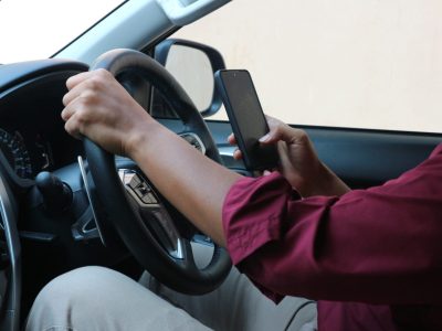 Avoid using a smartphone while driving a car