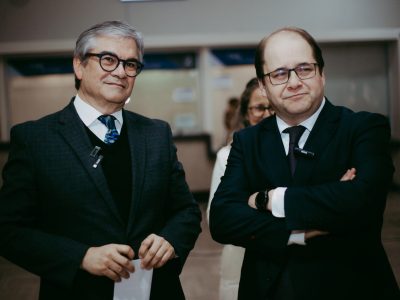 Ministro Marcel y Tesorero General Hernán Nobizelli