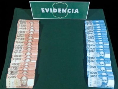 Carabineros realizó procedimiento tras control vehicular en Pichilemu donde fueron hallados billetes falsificados