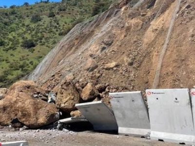 Cierre preventivo de la ruta H-45-G en la Cuesta Chada por derrumbes tras las precipitaciones