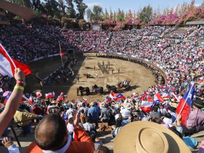 Banderazo por el rodeo chileno.