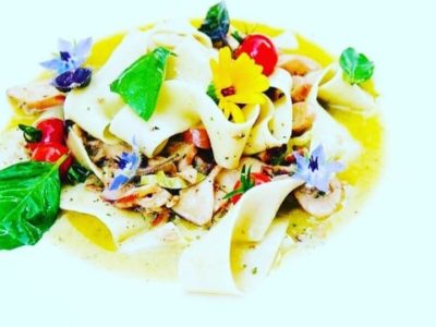 pasta y ají amarillo de San francisco